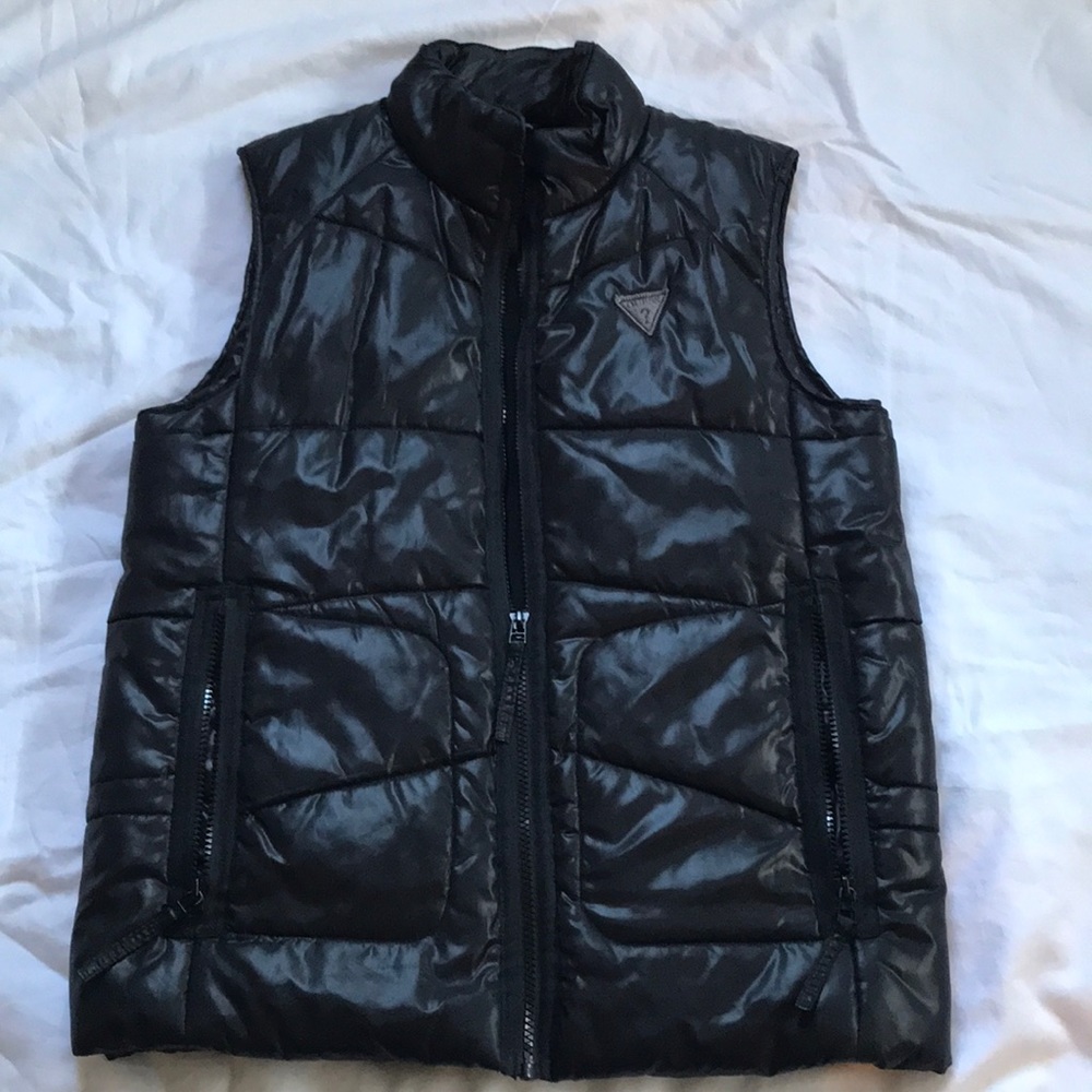 Black Guess Puffer Vest
